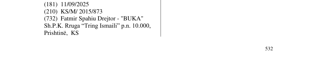 Zëri i markës BUKA në buletin