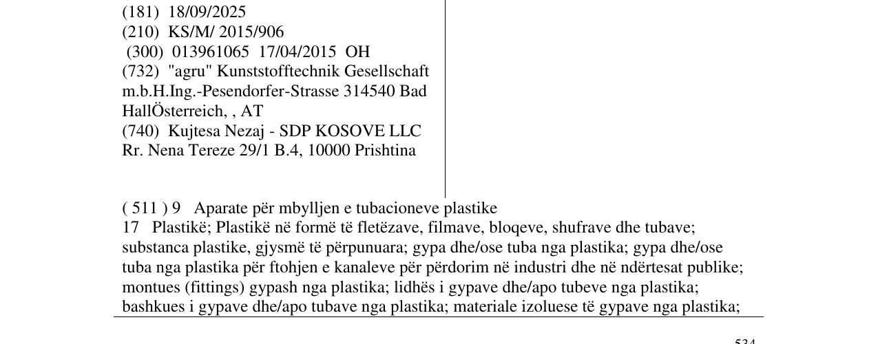 Zëri i markës AGRU në buletin