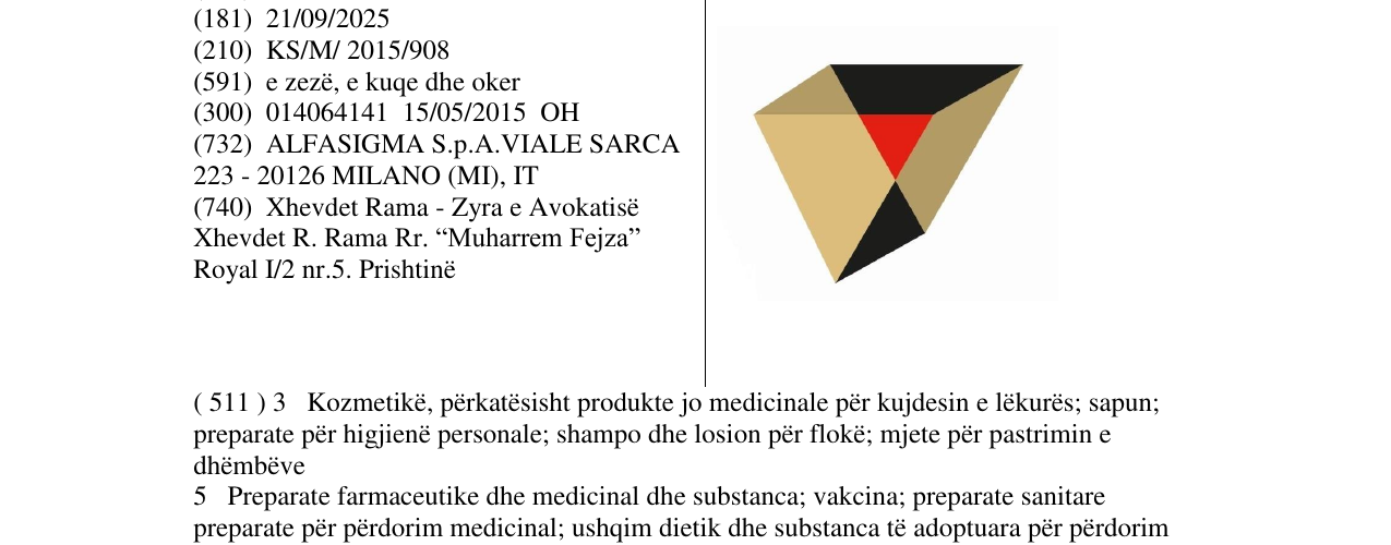 Zëri i markës Markë figurative në buletin