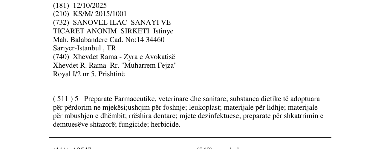Zëri i markës cyplos në buletin