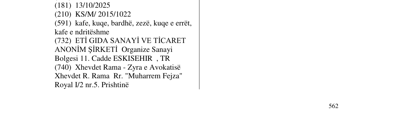 Zëri i markës ETi KOMBO në buletin