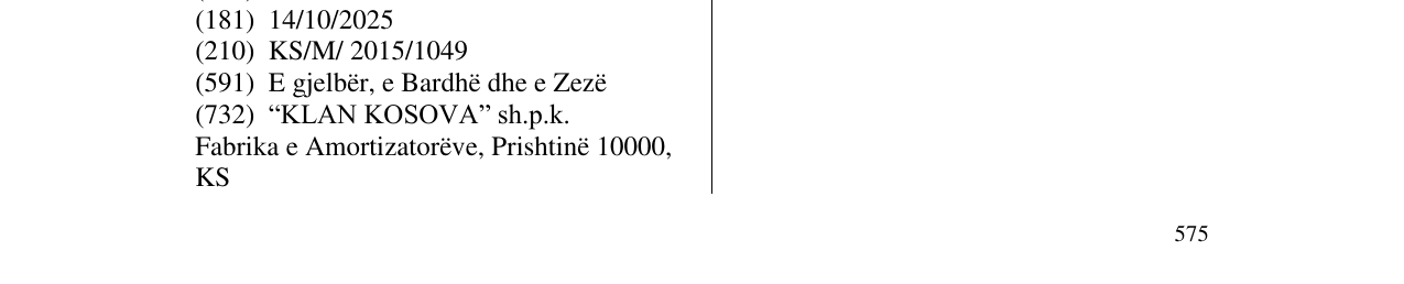 Zëri i markës TRIP LISTA në buletin