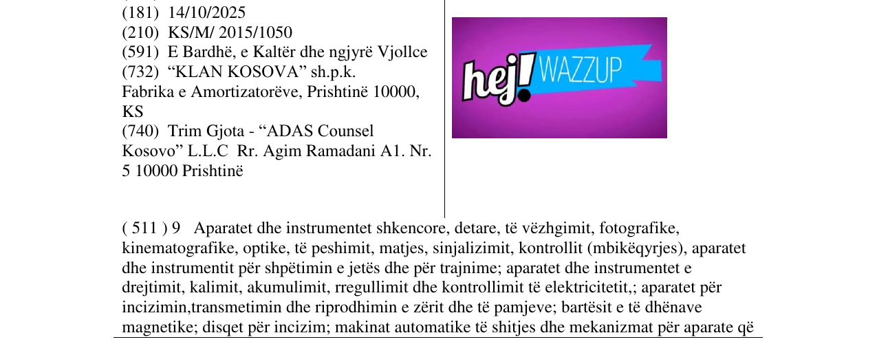 Zëri i markës hej! WAZZUP në buletin