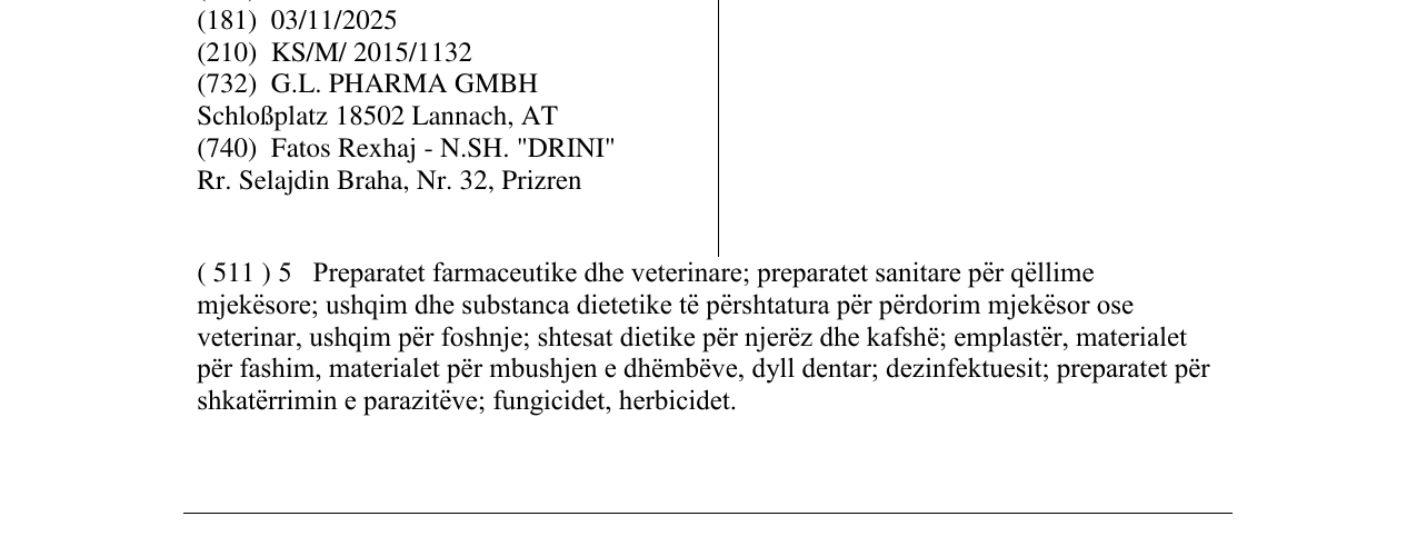 Zëri i markës RHEUMESSER në buletin