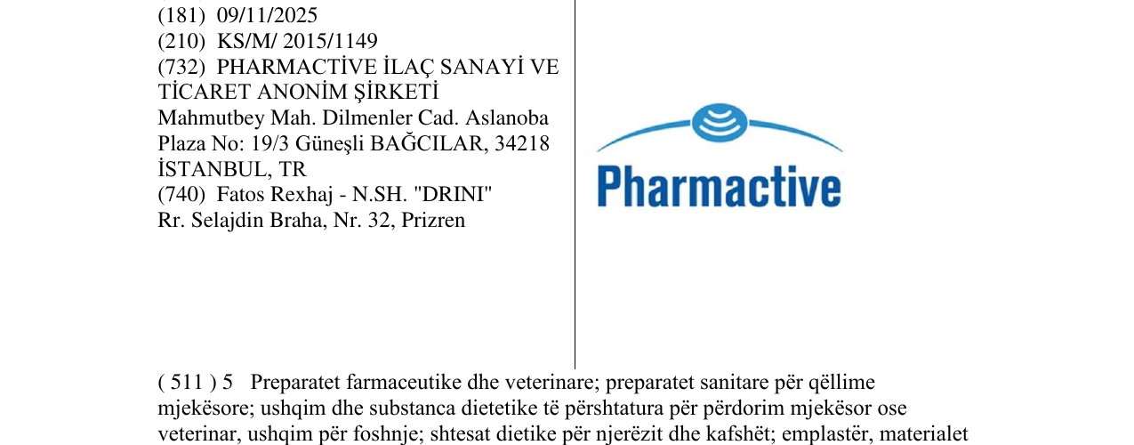 Zëri i markës Pharmactive në buletin