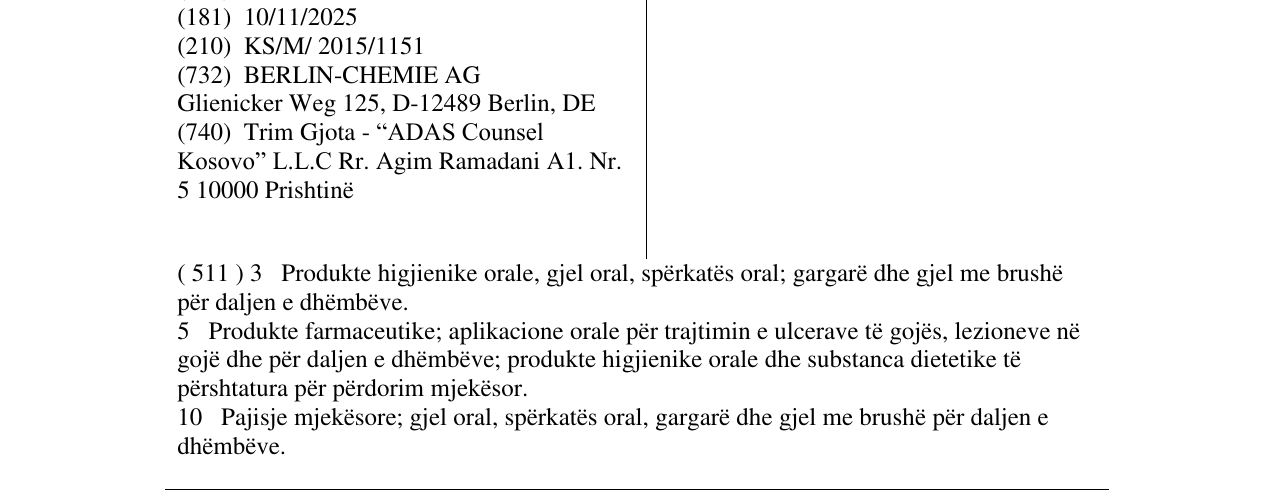 Zëri i markës ANAFTIN në buletin