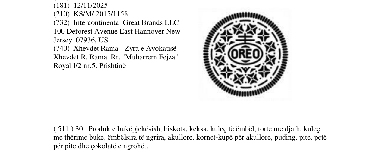 Zëri i markës OREO në buletin
