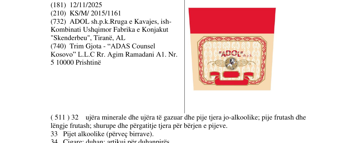 Zëri i markës ADOL në buletin