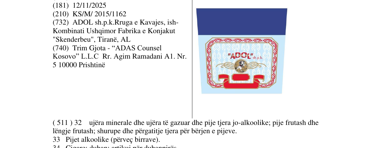 Zëri i markës ADOL në buletin