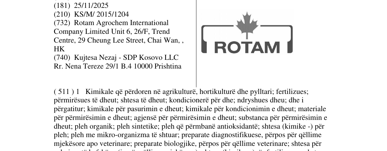 Zëri i markës ROTAM në buletin