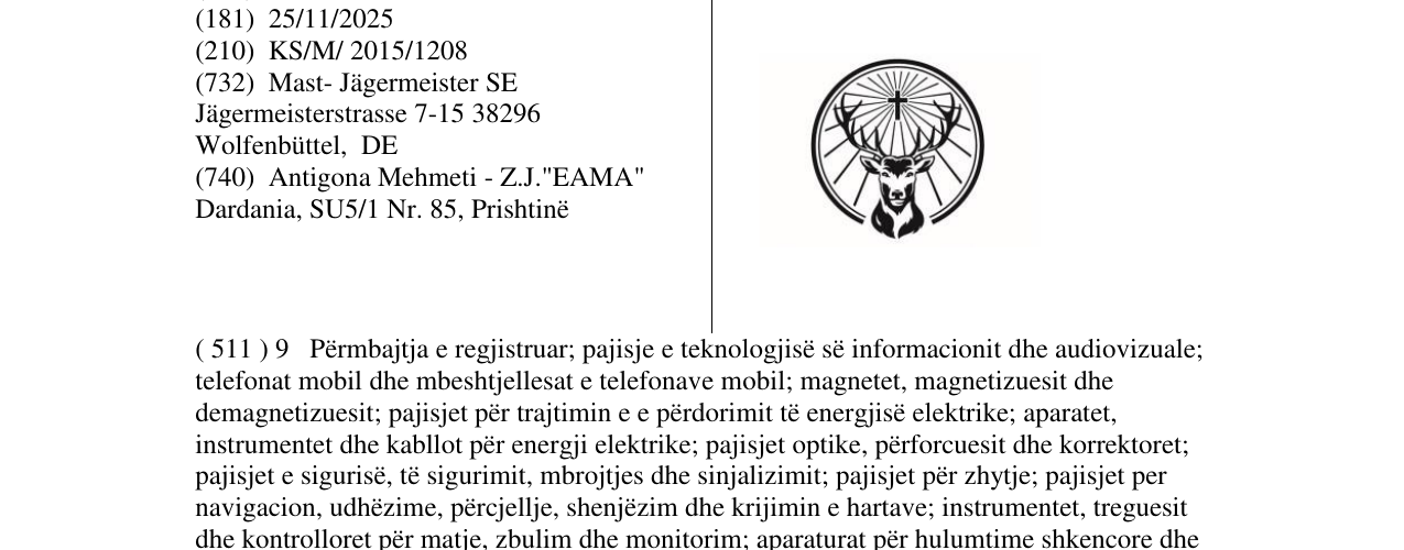 Zëri i markës Markë figurative në buletin