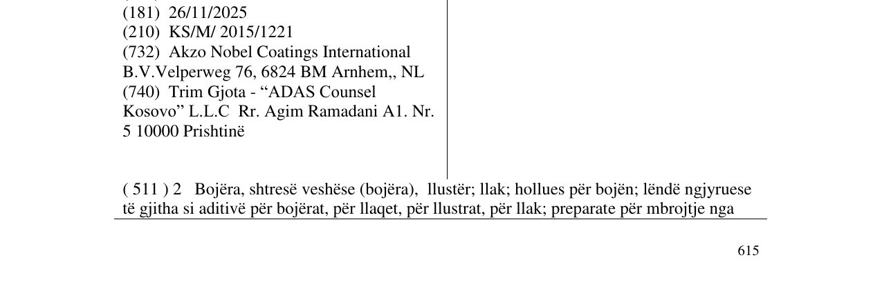 Zëri i markës AQUAXYL në buletin