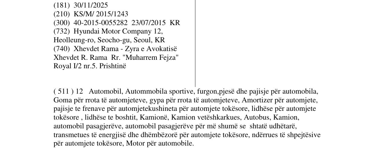 Zëri i markës GV60 në buletin