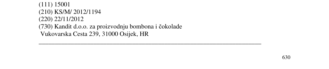 Zëri i markës Kandit në buletin