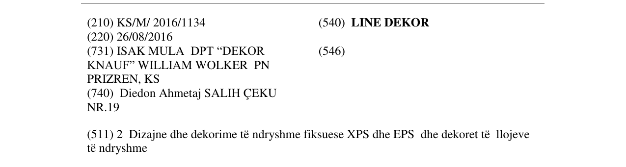Zëri i markës LINE DEKOR në buletin