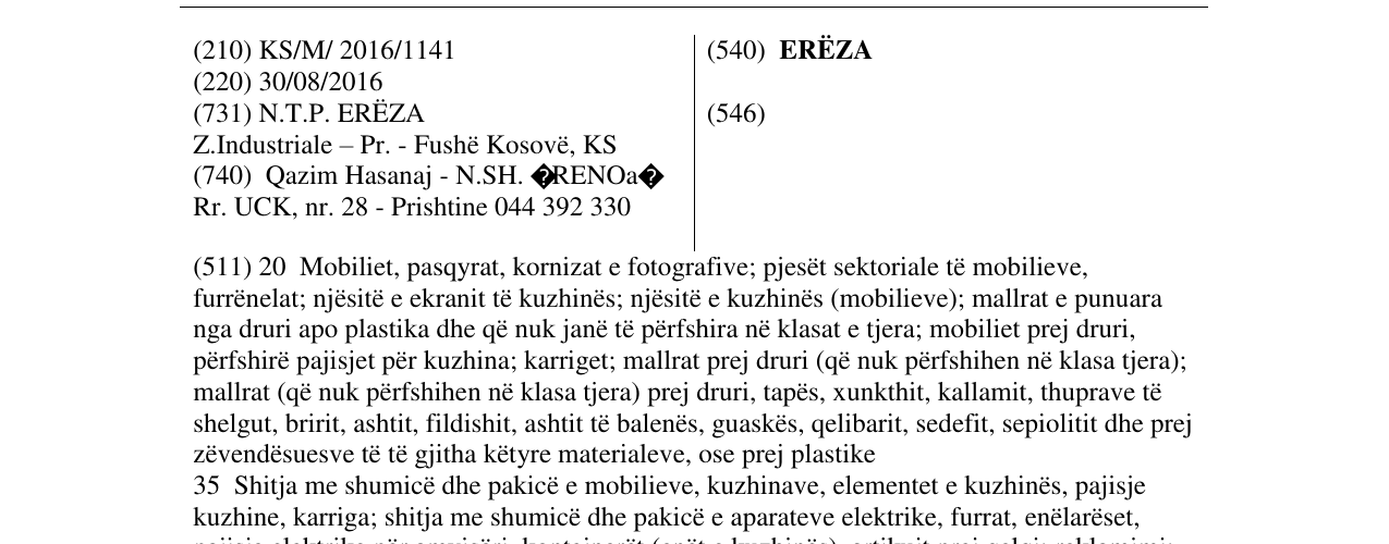 Zëri i markës ERËZA në buletin