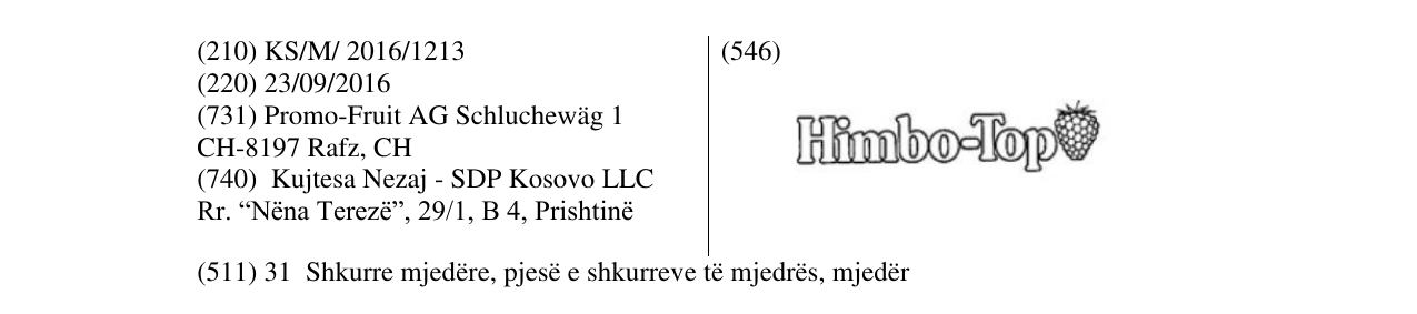 Zëri i markës Himbo-Top në buletin