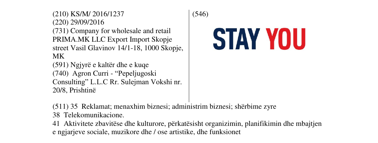 Zëri i markës STAY YOU në buletin