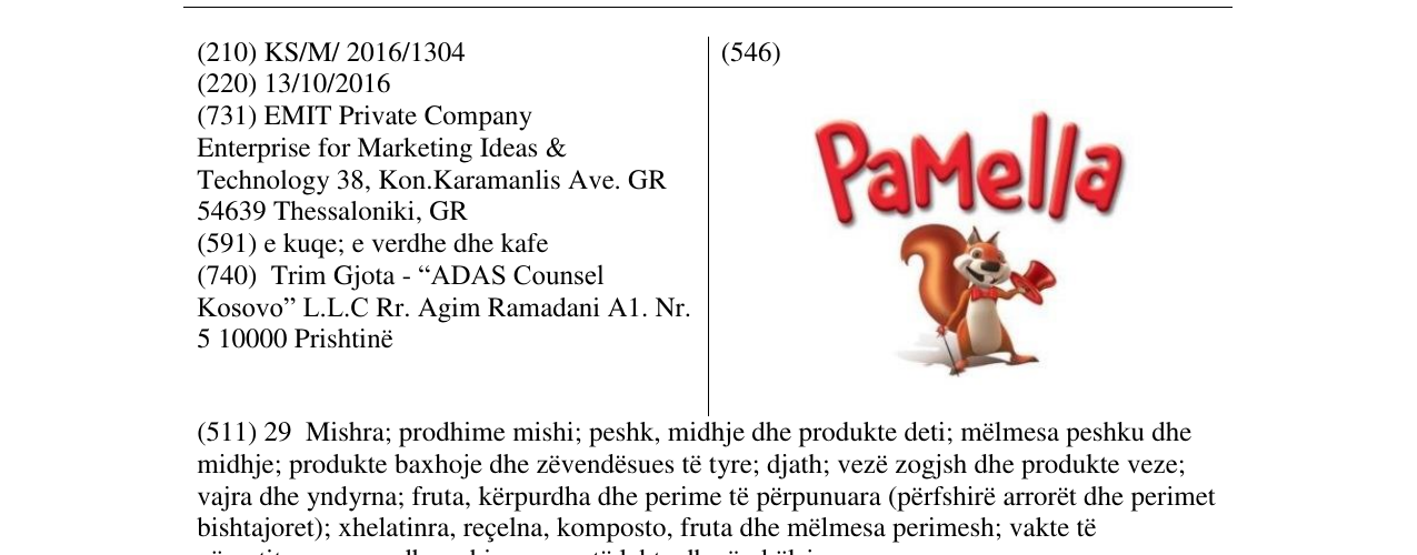 Zëri i markës PaMella në buletin