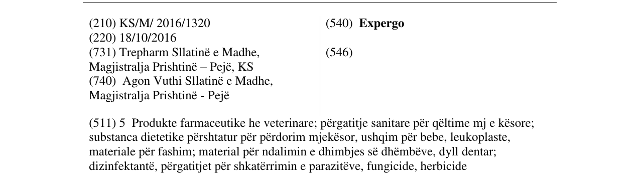 Zëri i markës Expergo në buletin