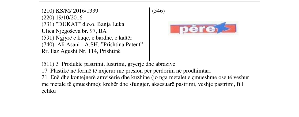 Zëri i markës perex në buletin