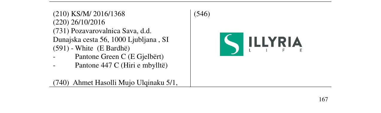 Zëri i markës S ILLYRIA LIFE në buletin