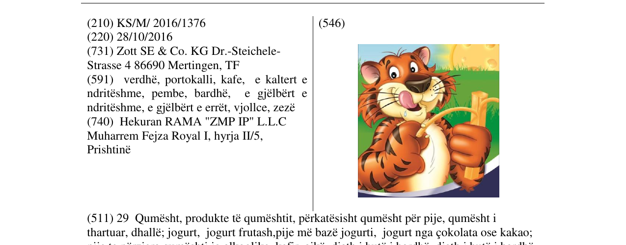 Zëri i markës Markë figurative në buletin