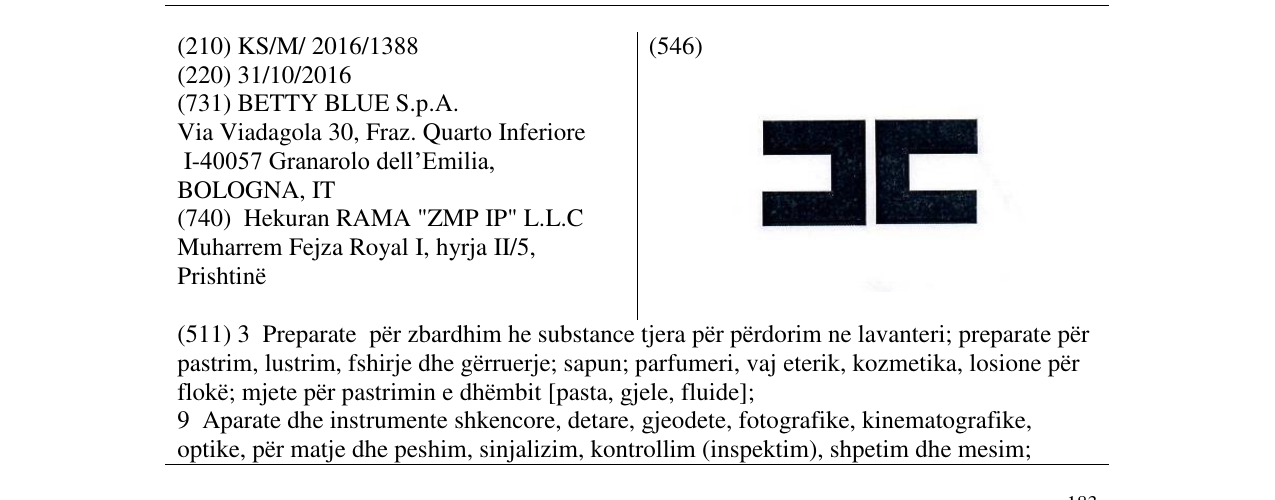Zëri i markës C C në buletin