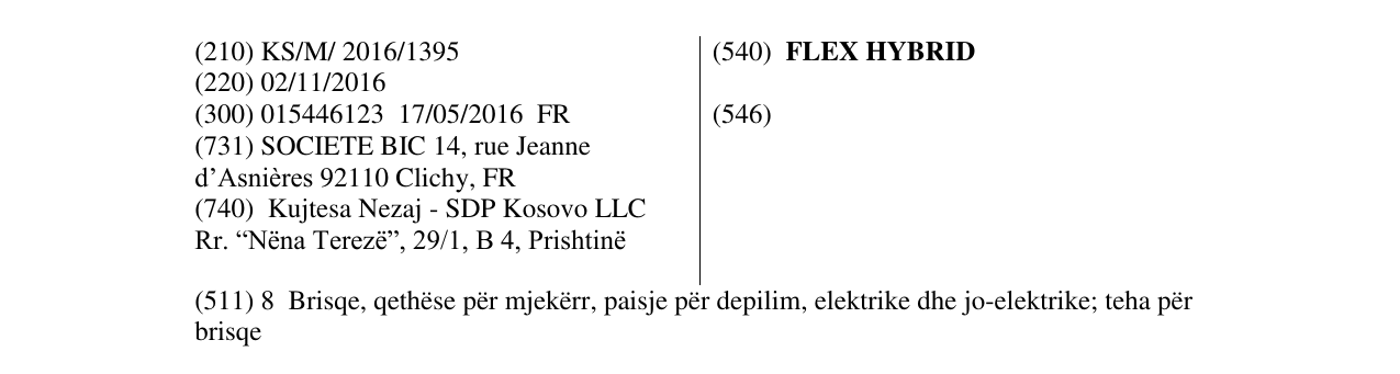 Zëri i markës FLEX HYBRID në buletin