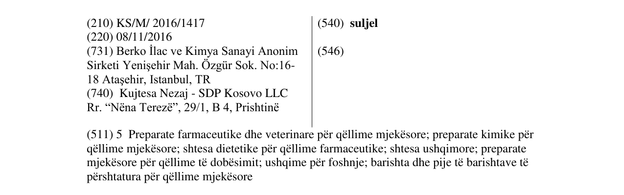 Zëri i markës suljel në buletin