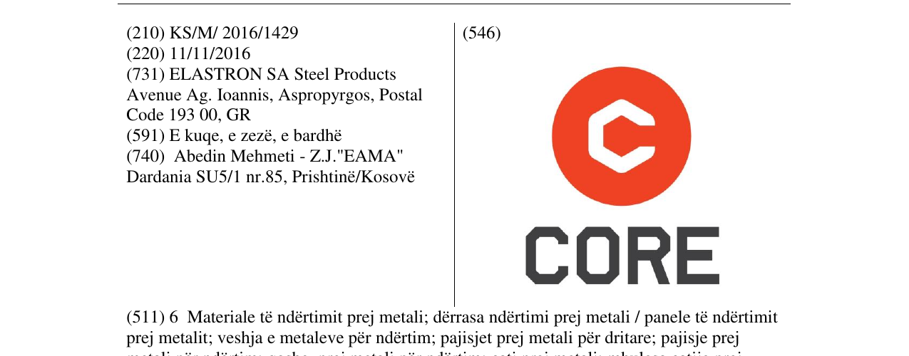 Zëri i markës C CORE në buletin