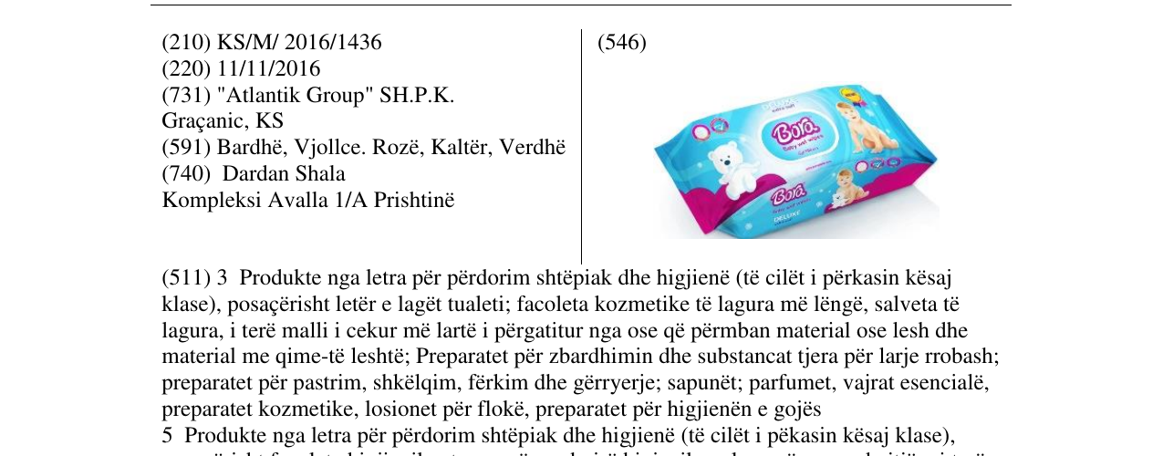 Zëri i markës Markë figurative në buletin