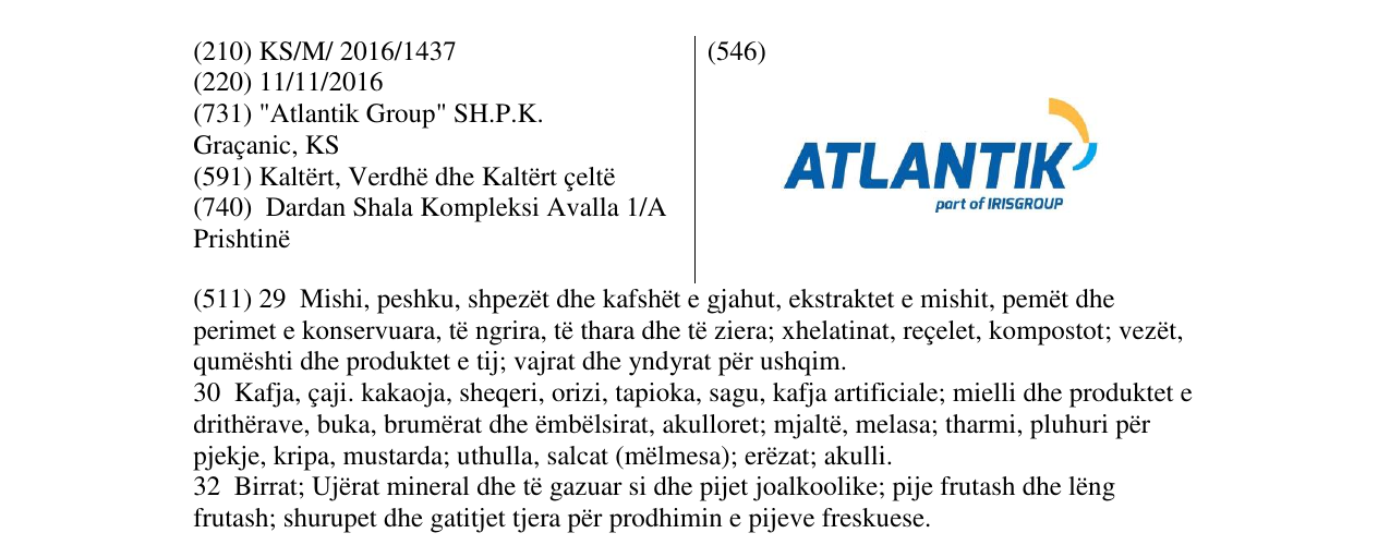 Zëri i markës ATLANTIK part of IRISGROUP në buletin