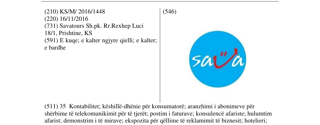 Zëri i markës sava në buletin