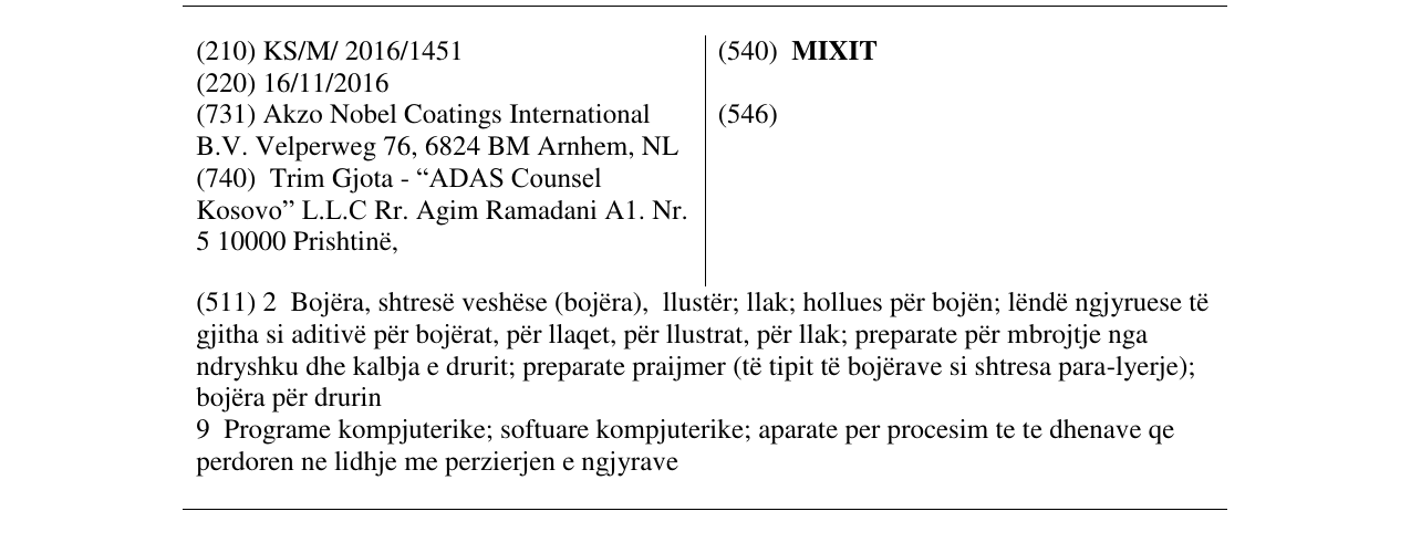Zëri i markës MIXIT në buletin