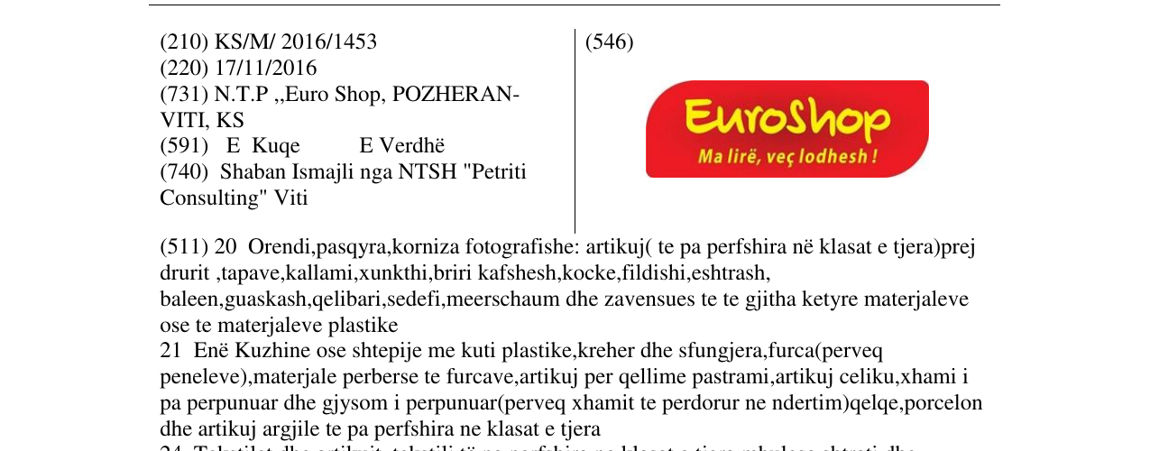 Zëri i markës Euroshop Ma lire,veç lodhesh! në buletin