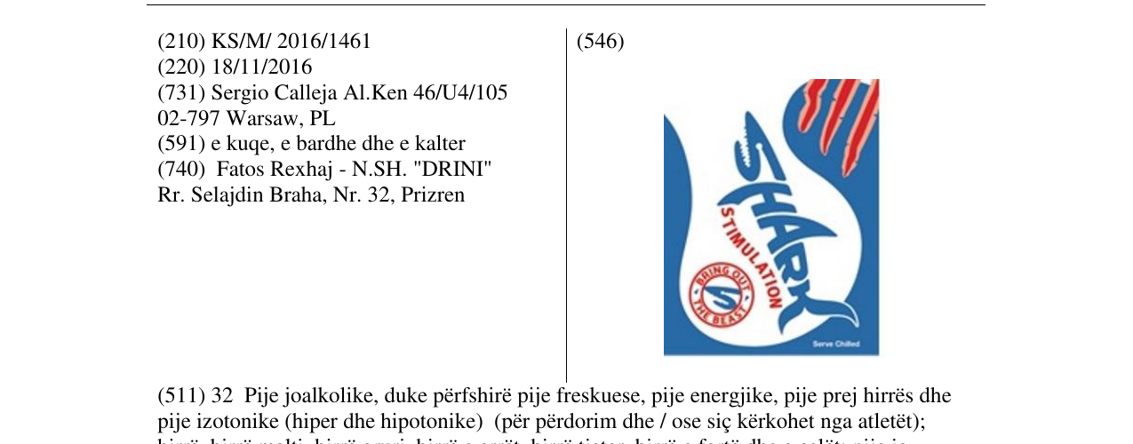 Zëri i markës SHARK në buletin