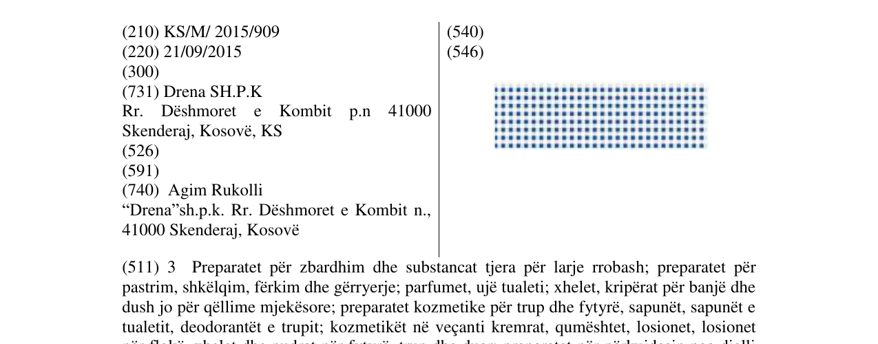 Zëri i markës Markë figurative në buletin