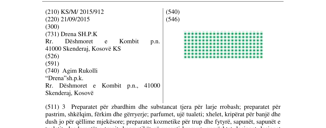 Zëri i markës Markë figurative në buletin