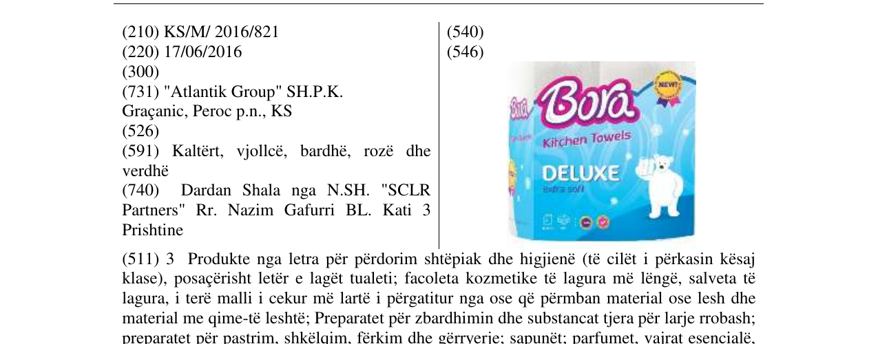 Zëri i markës Bora Kitchen Towels DELUXE në buletin