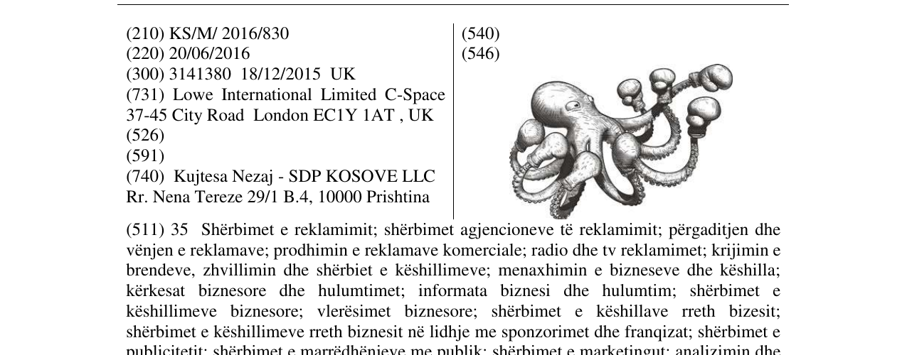 Zëri i markës Markë figurative në buletin