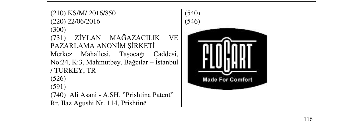 Zëri i markës flogart në buletin
