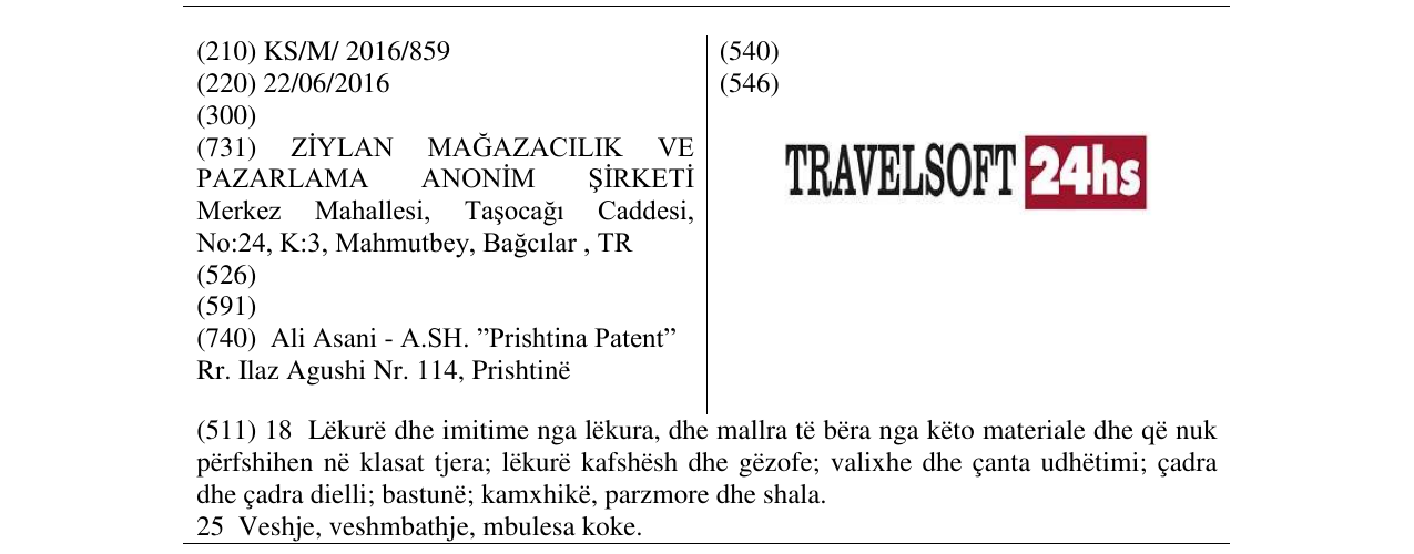 Zëri i markës TRAVELSPFT 24hs në buletin