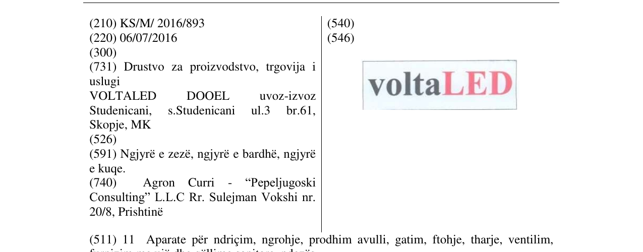 Zëri i markës voltaLED në buletin