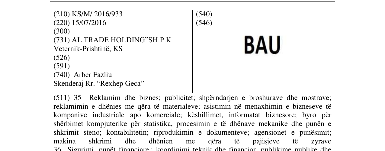 Zëri i markës BAU në buletin