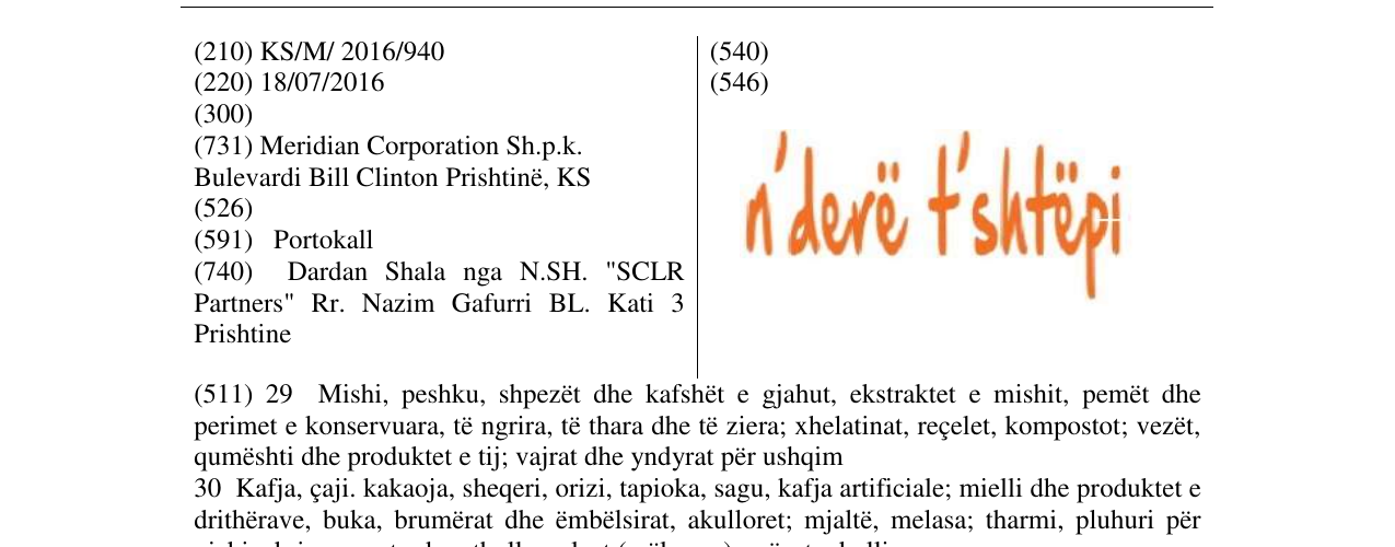 Zëri i markës n'derë t'shtëpisë në buletin