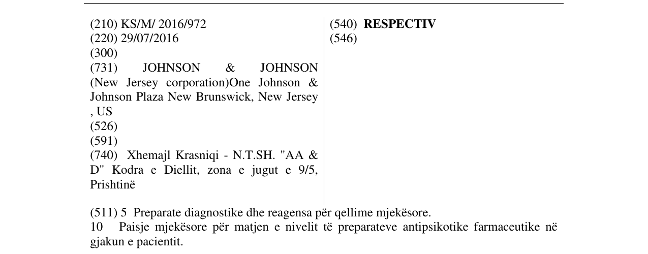 Zëri i markës RESPECTIV në buletin