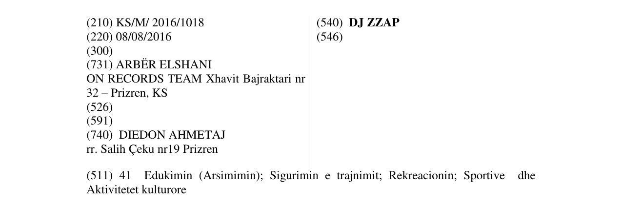 Zëri i markës DJ ZZAP në buletin