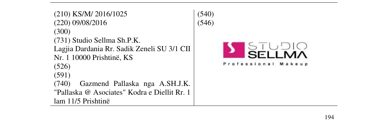 Zëri i markës STUDIO SELLMA në buletin