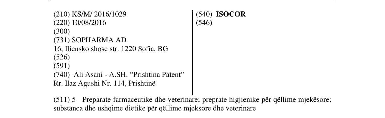 Zëri i markës ISOCOR në buletin